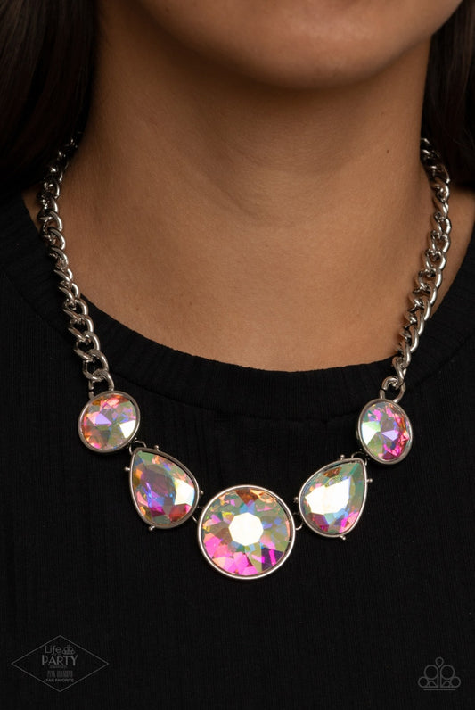 All The World's My Stage Multi Necklace (Iridescent)