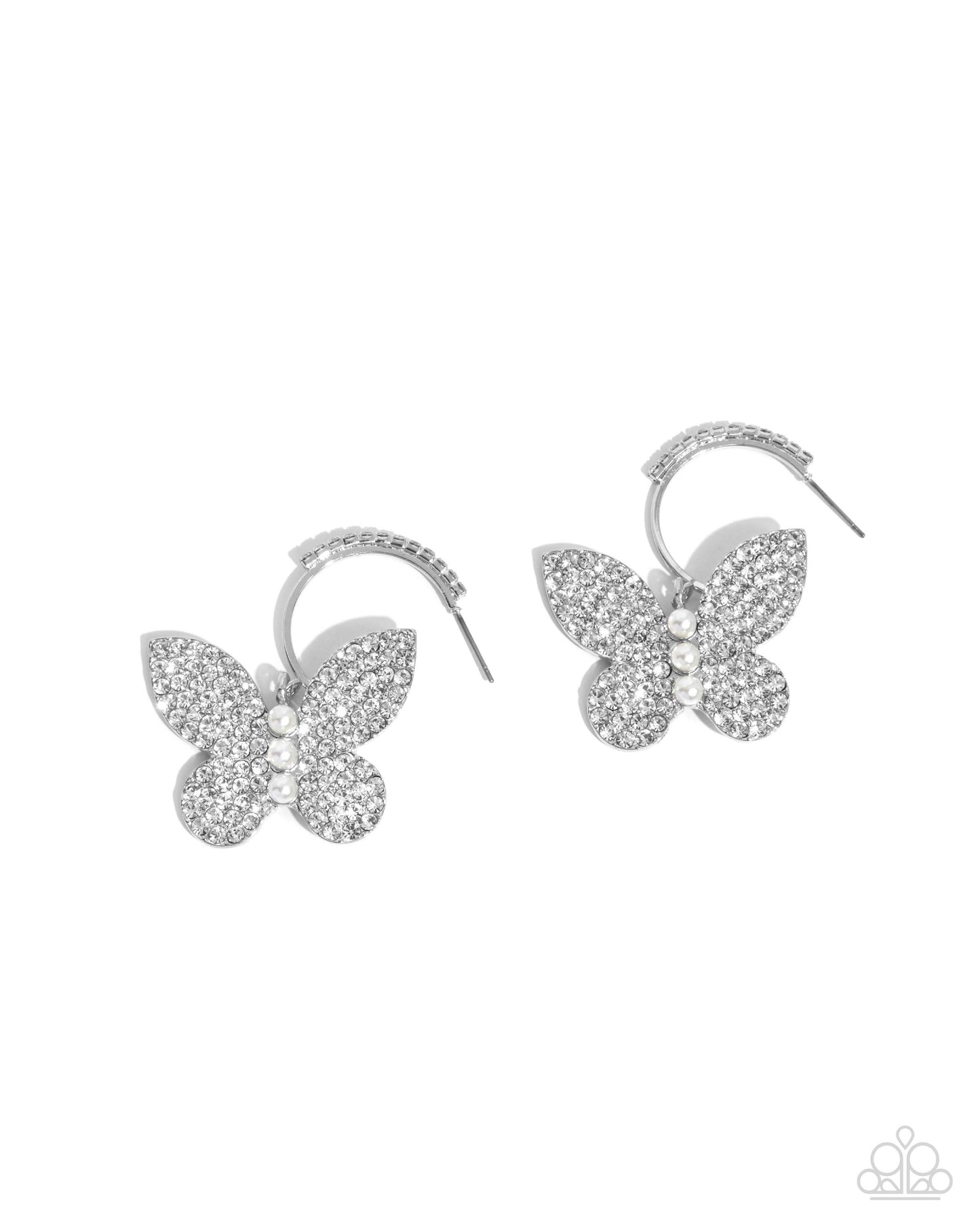 Butterfly Boundary White Earring