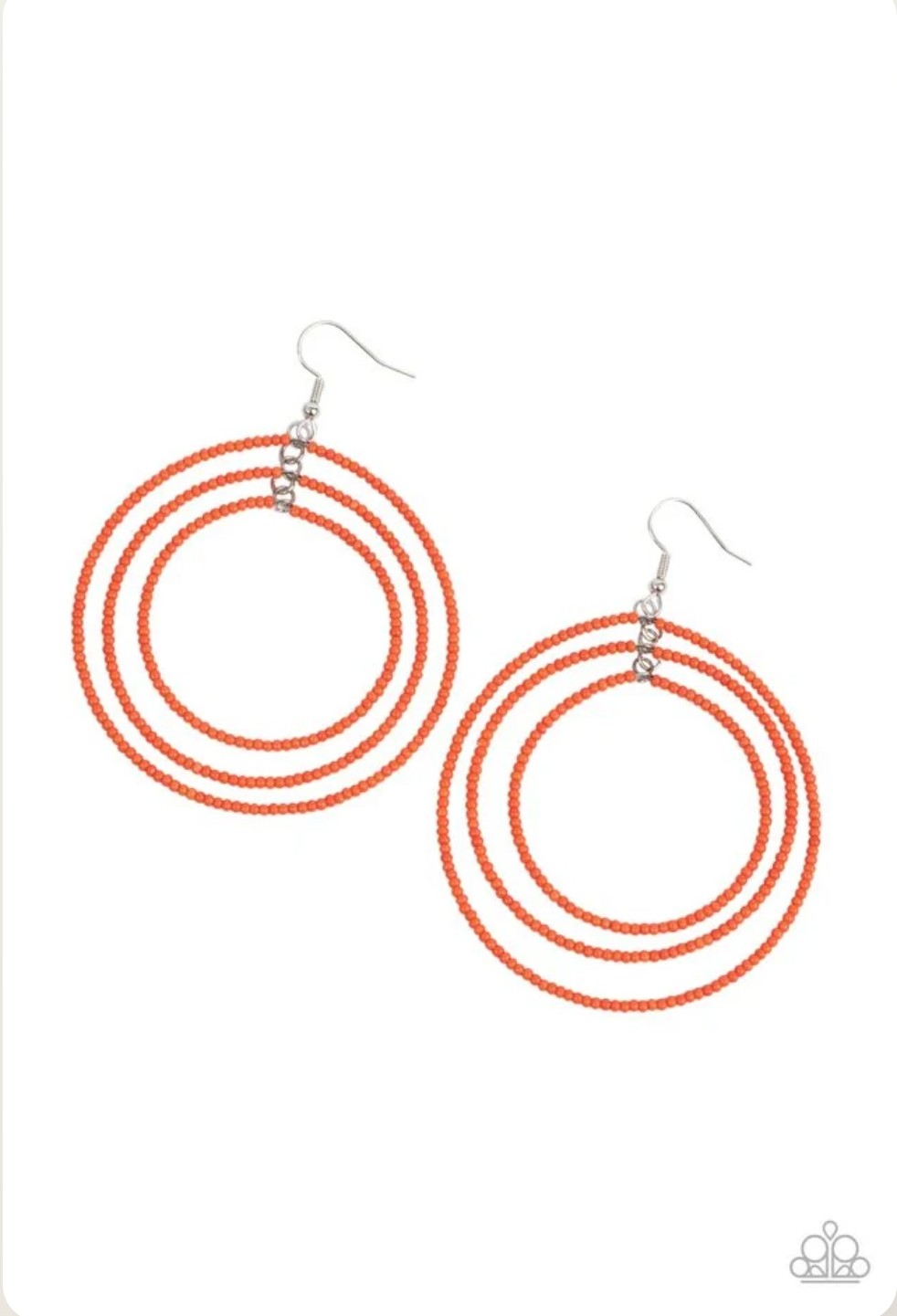 Colorfully Circulating Orange Earring