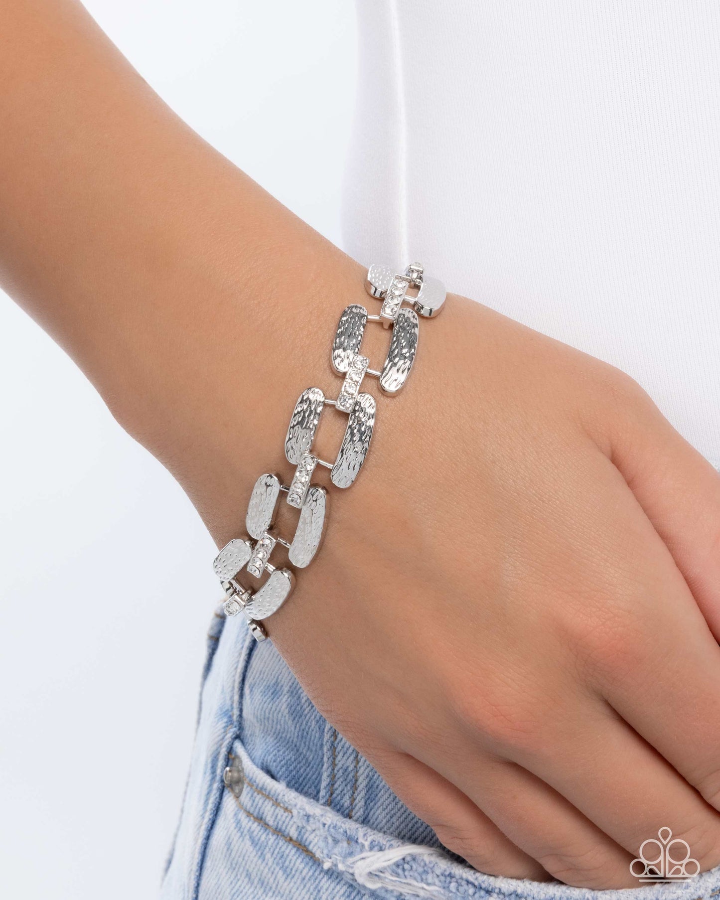 Demanding More - White Bracelet
