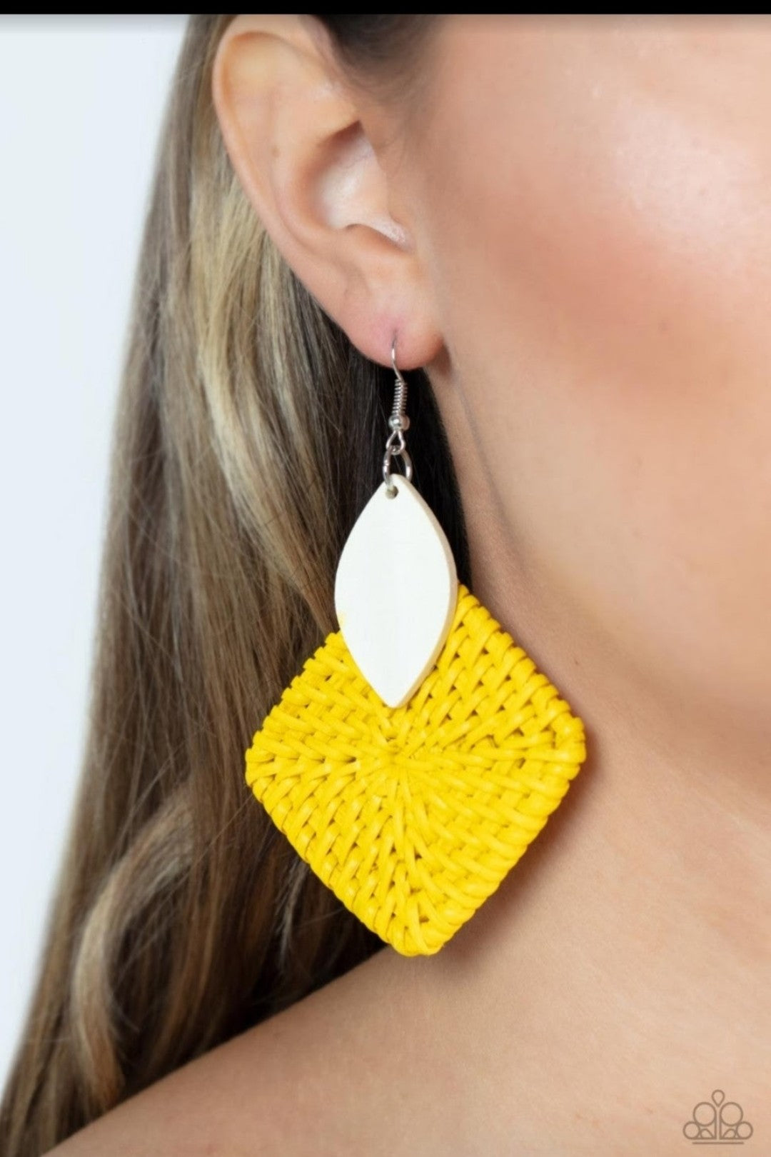 ~Sabbatical WEAVE~ Big Yellow Earring