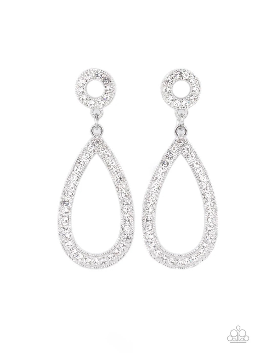 Regal Revival" White Post Earrings