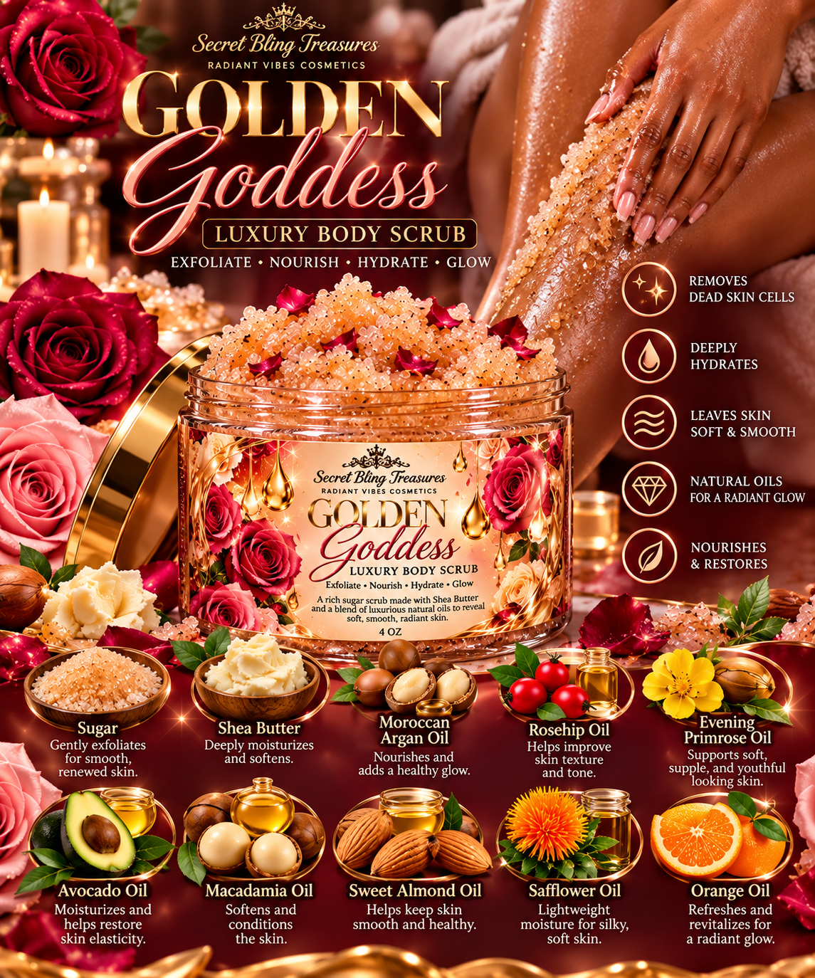 Gold Goddess Luxury Body Scrub