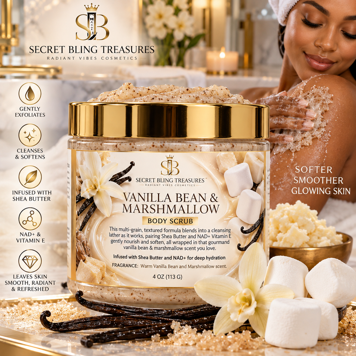 Vanilla Bean &Marshmallow Body Scrub