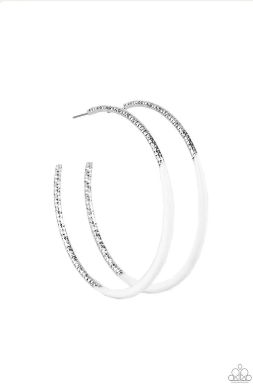 DIP, DIP, Hooray! - White Earring