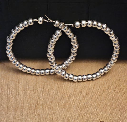 All About My Chrome Silver Earring