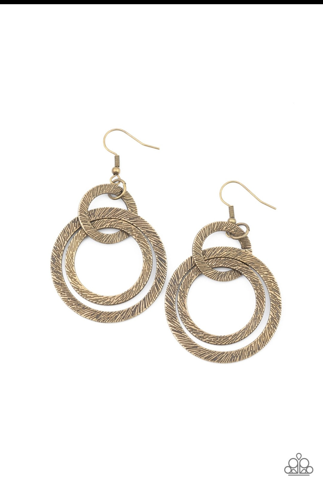 Distractingly Dizzy - Brass Earring