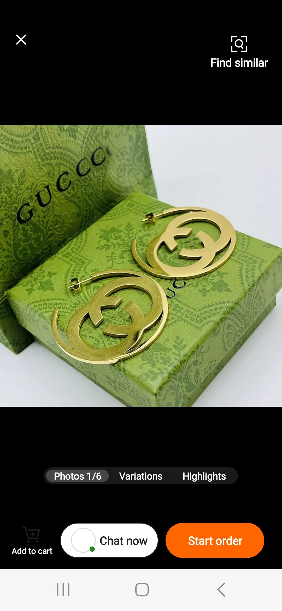 GG Inspired Gold Hoop Earring