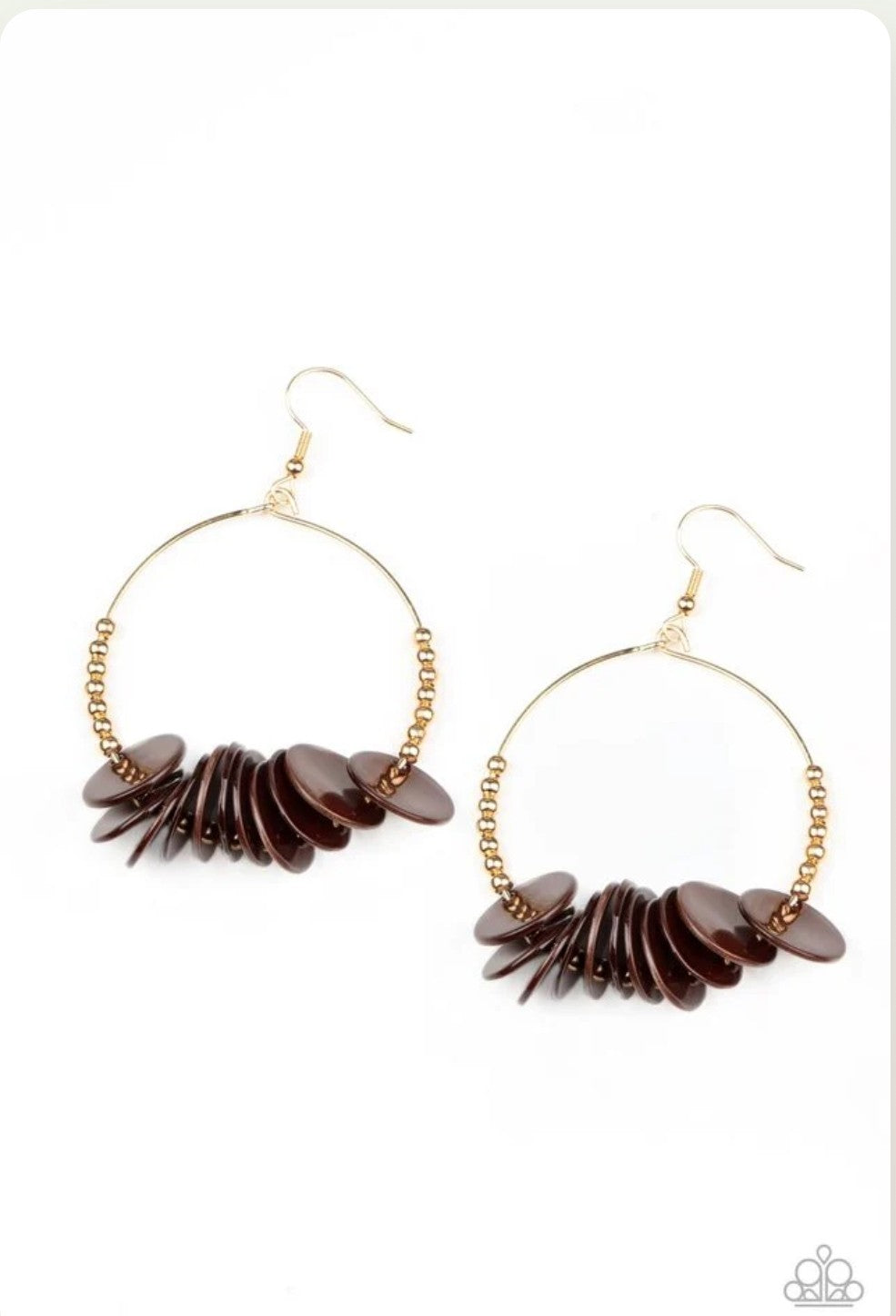 Caribbean Cocktail Brown Earring