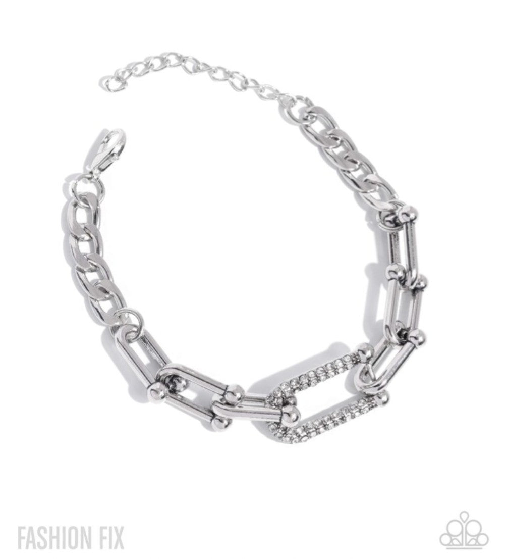 Boosted Bling - White Bracelet