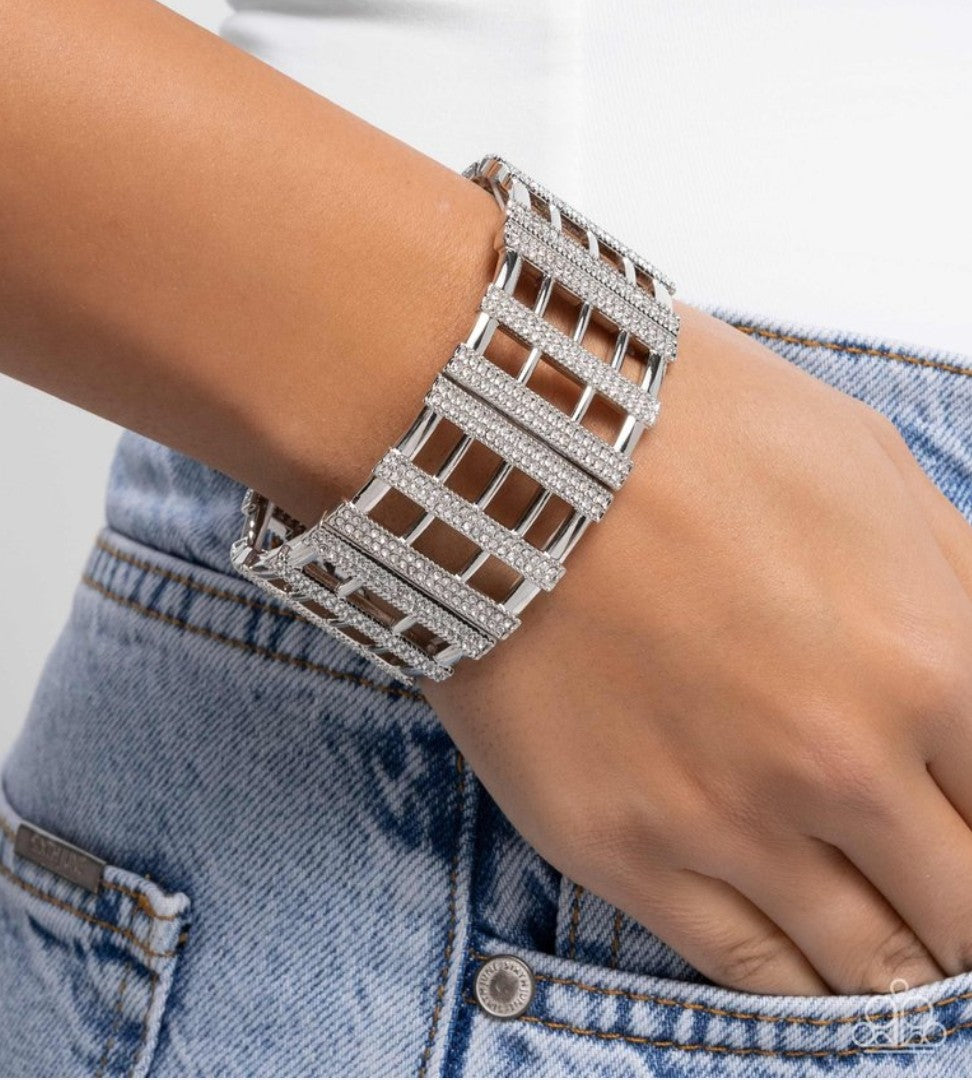 Vertical Vanity - White Bracelet