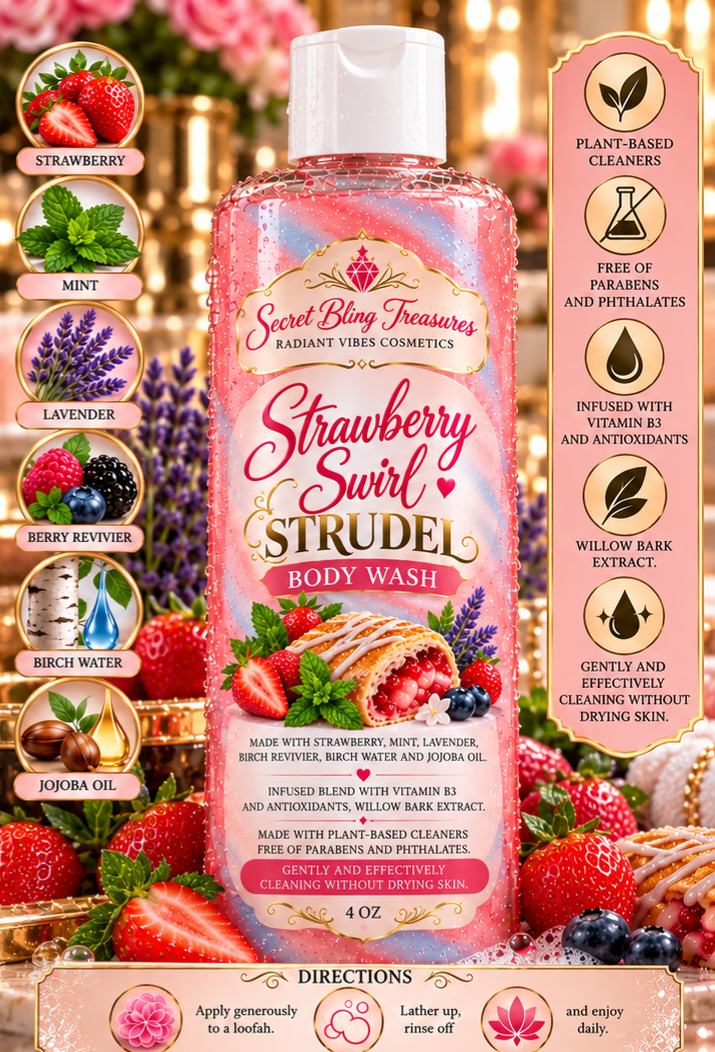 Strawberry Swirl Strudel Body Wash