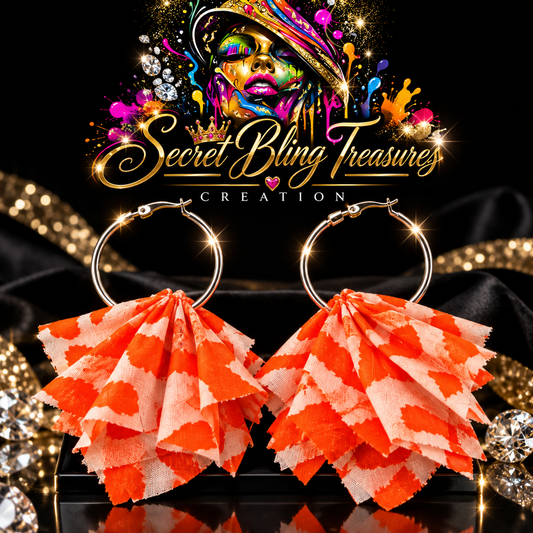 Orange Flappy Earring