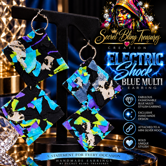Electric Shock Blue Multi  EarringElectric Shock Blue Multi  Earring