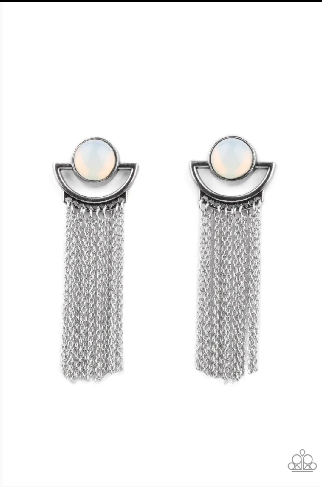 Opal Oracle White Post Earrings