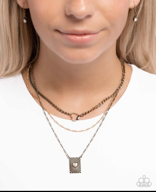 Loveable Layers - Brass Necklace
