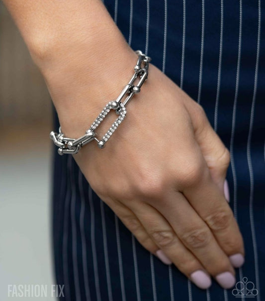 Boosted Bling - White Bracelet