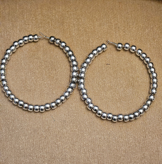All About My Chrome Silver Earring