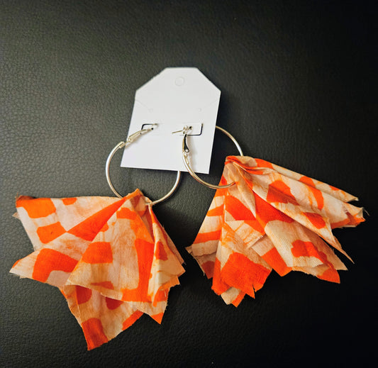 Orange Flappy Earring