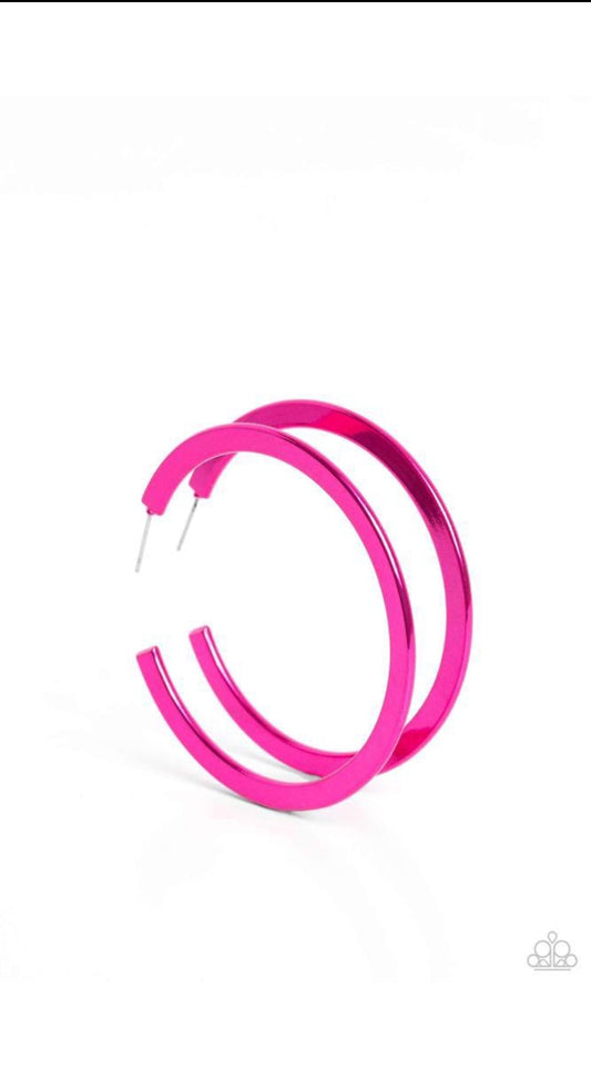 Pop HOOP - Pink Earring