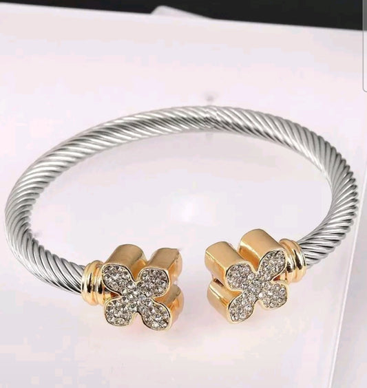 My Fo Leafclover Silver Bracelet