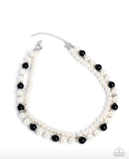 Pearl Pageantry - Black Necklace