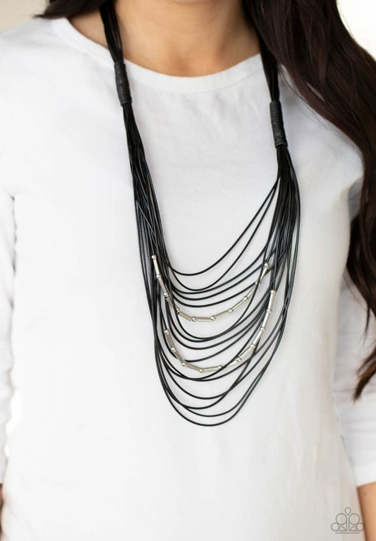 Nice CORD-ination - Black Necklace