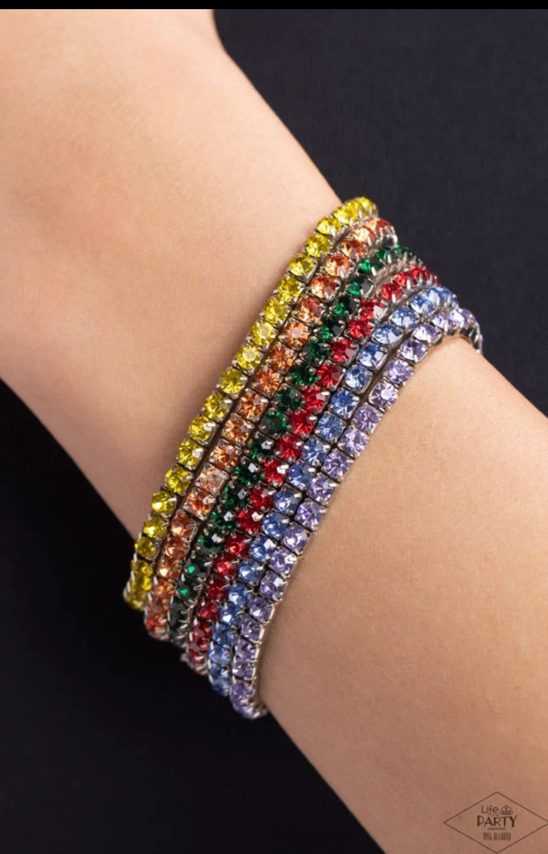 Rock Candy Range - Multi Bracelet and Stacked Symmetry - Multi Earring Set