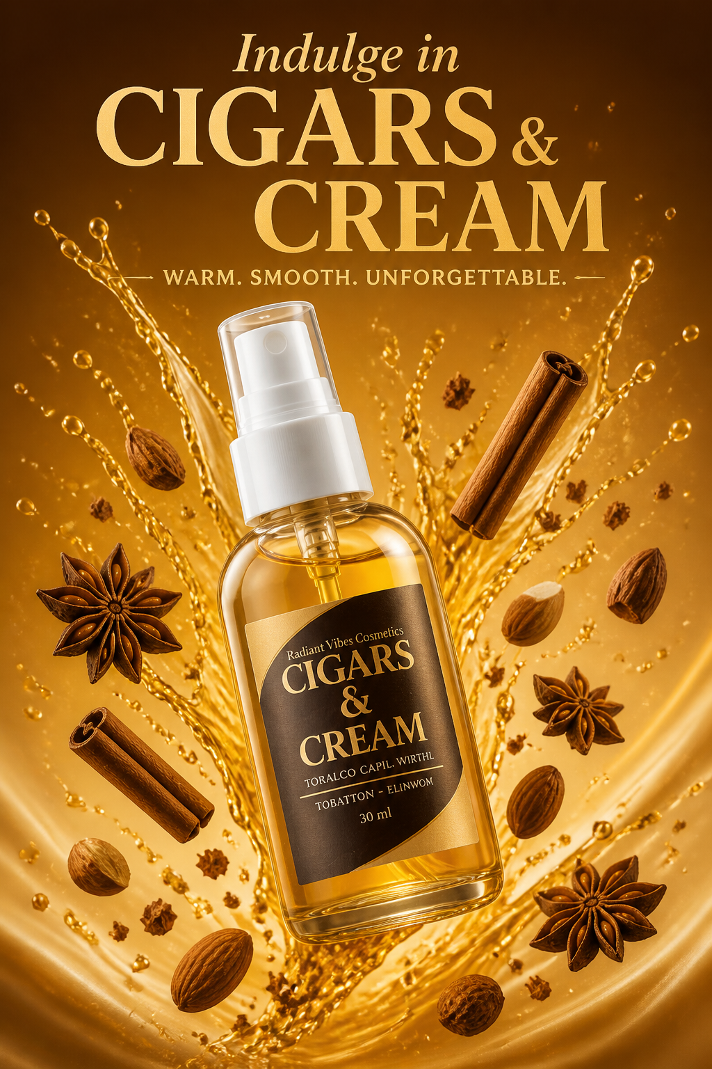 Cigars & Cream Body Oil Exlixir
