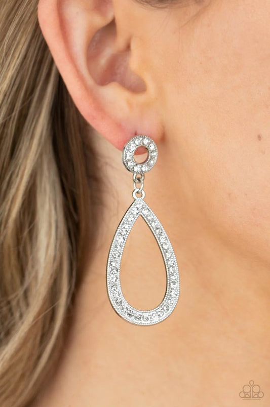 Regal Revival" White Post Earrings