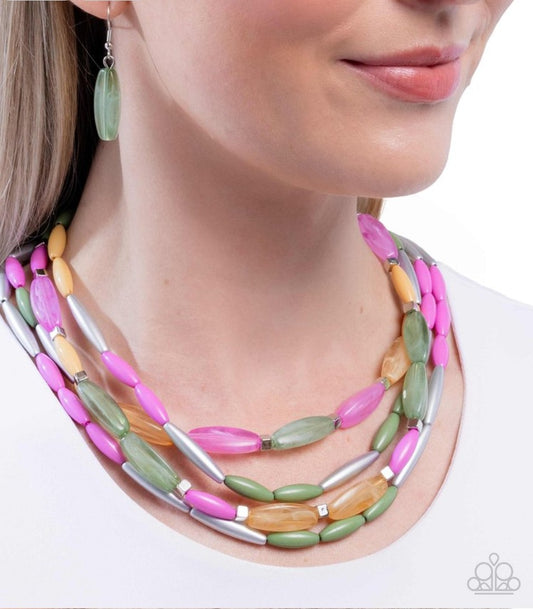 Milky Mambo - Green Necklace