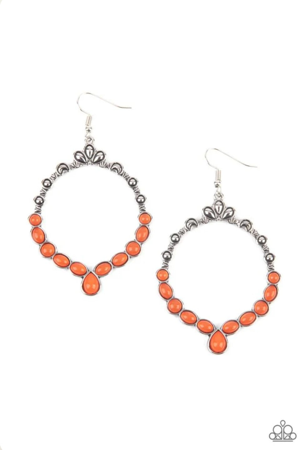 Thai Treasures Orange Earring