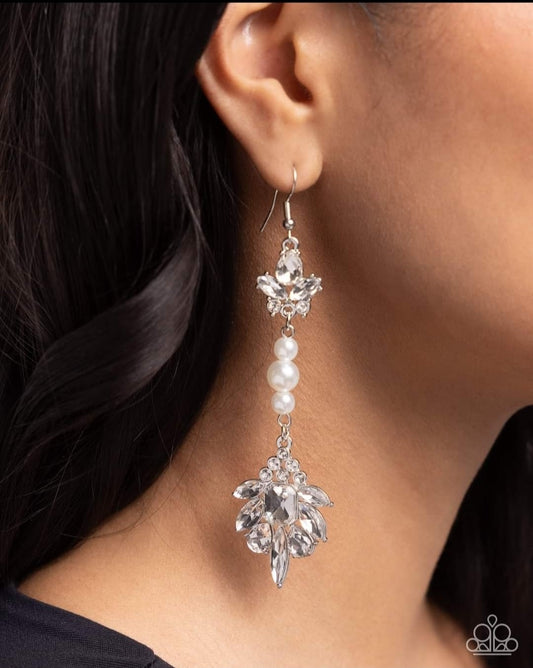 Considerable Captivation - White Earrings