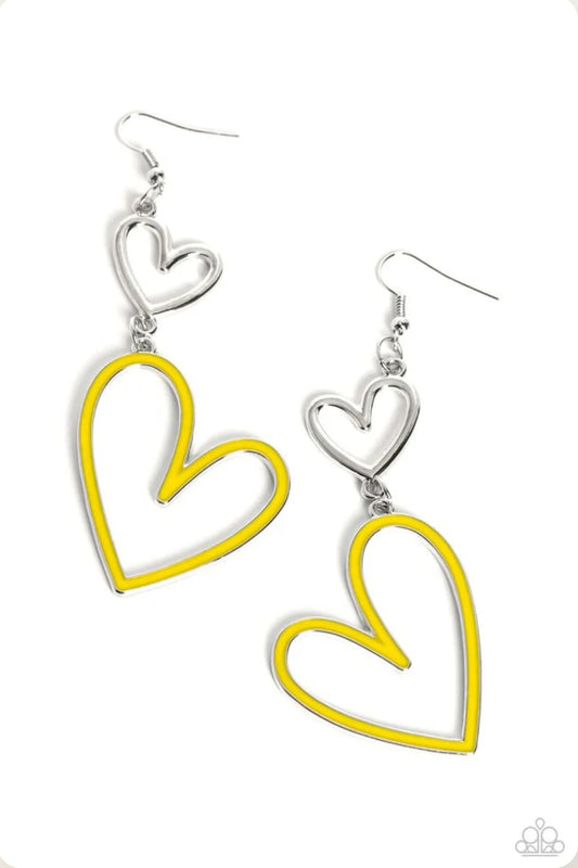 Pristine Pizzazz YELLOW Heart Earring