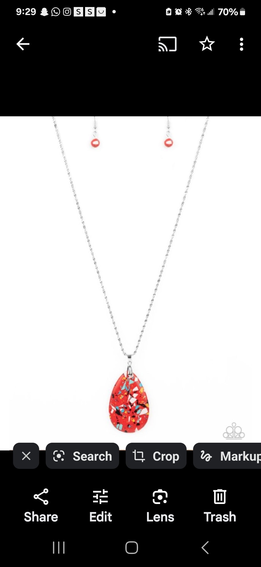 Extra Elemental - Red Necklace