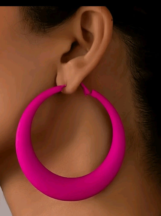 Pink Panther Pink Hoop Earring