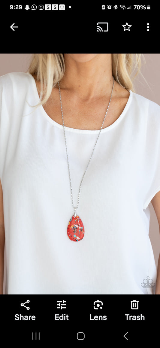 Extra Elemental - Red Necklace