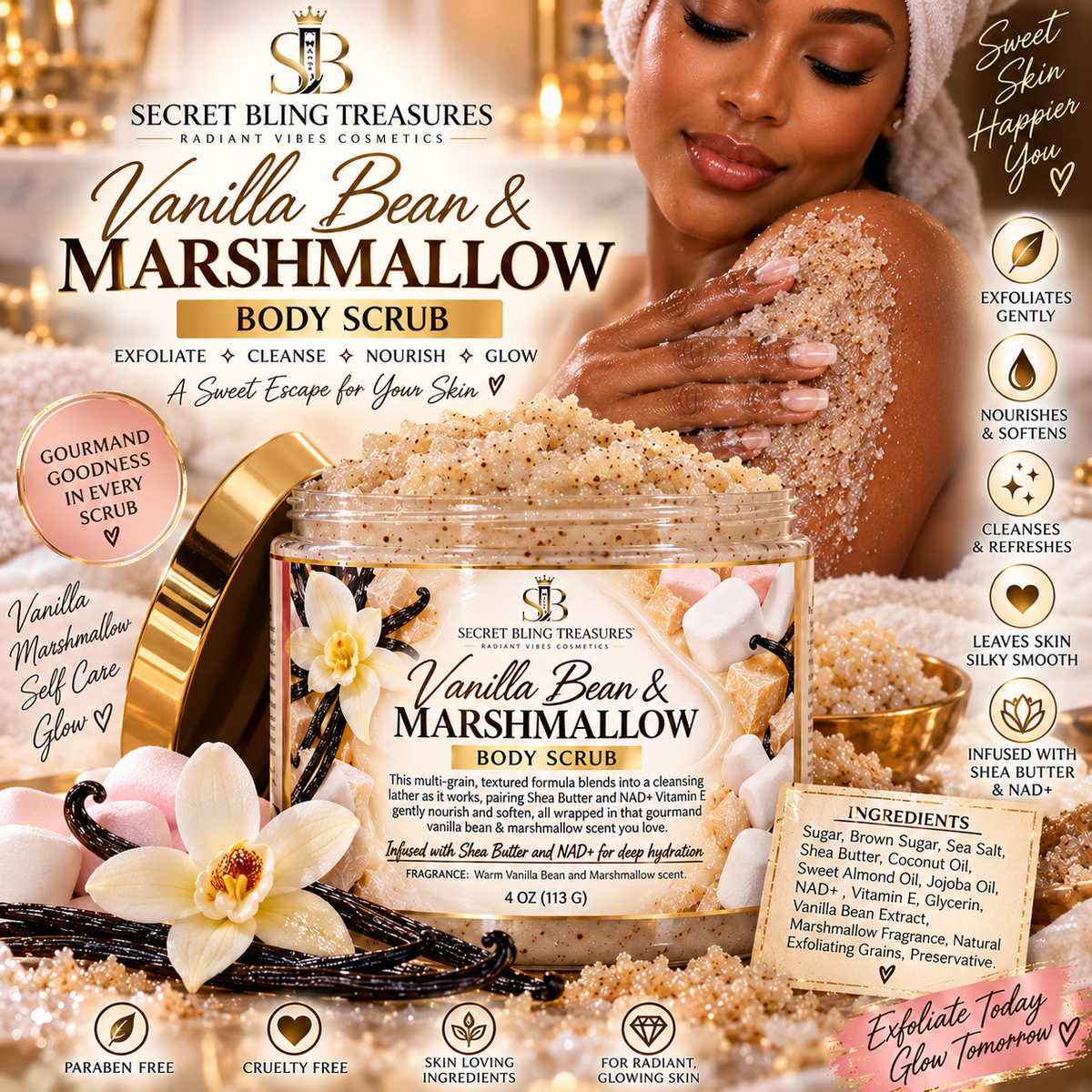 Vanilla Bean &Marshmallow Body Scrub
