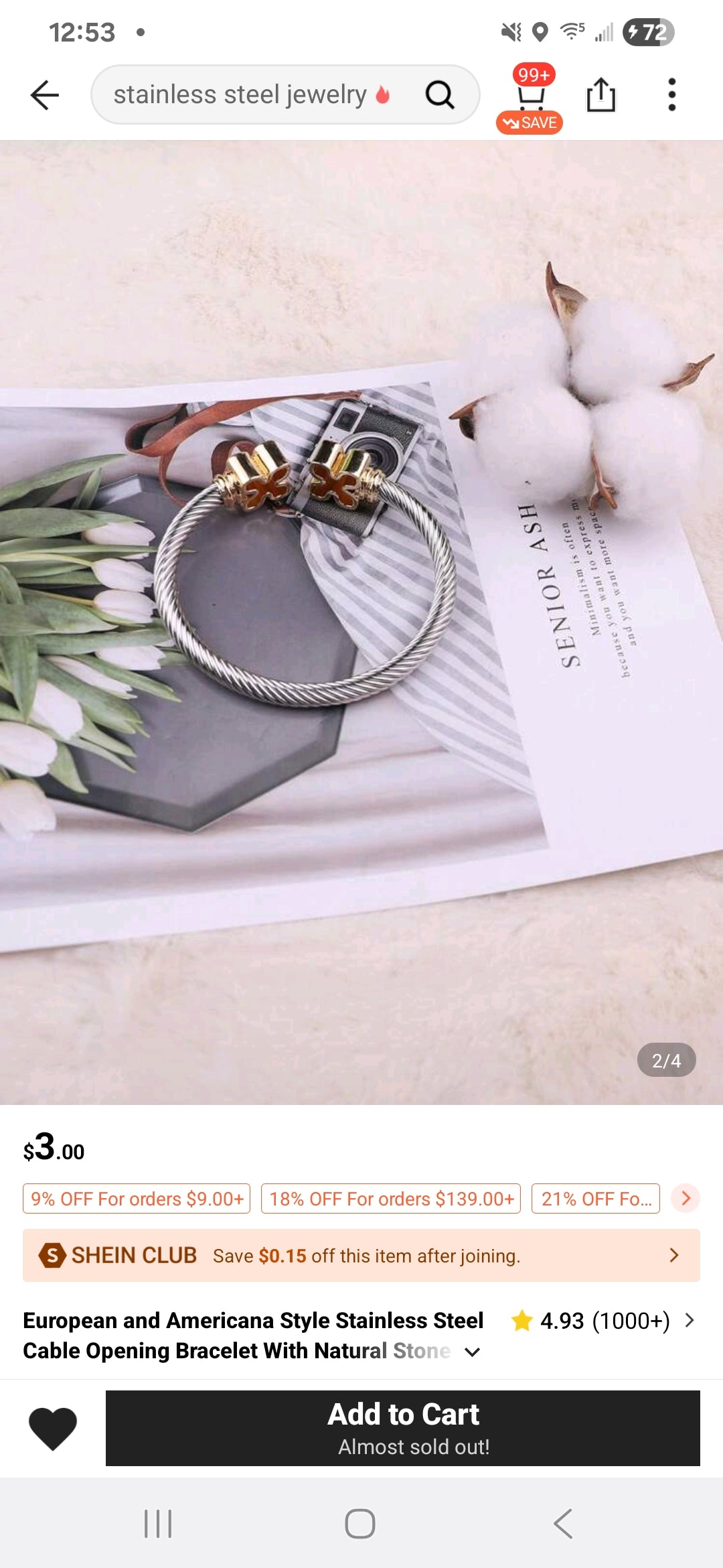 My Fo Leafclover Silver Bracelet