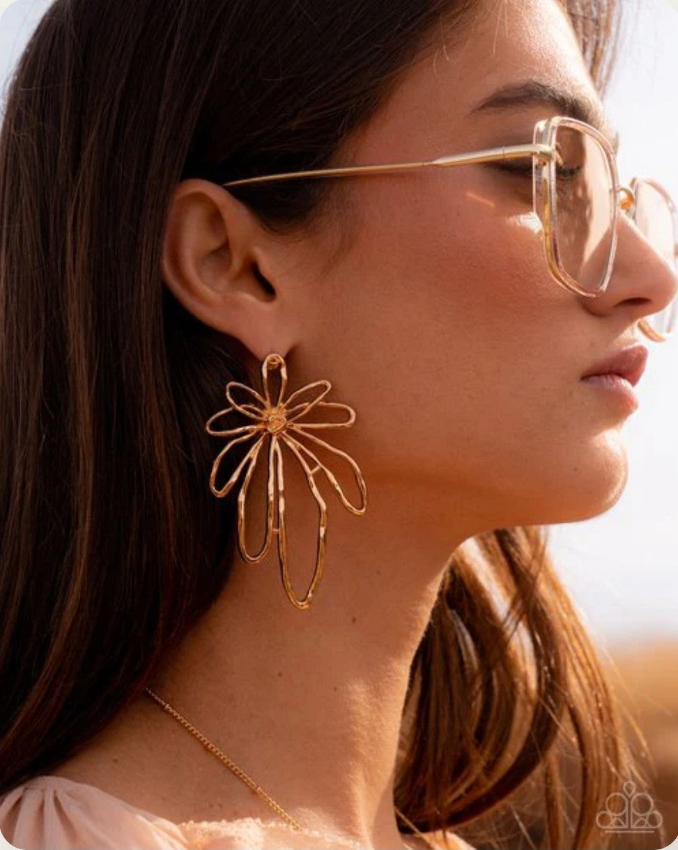 Growing Garden - Gold Earring