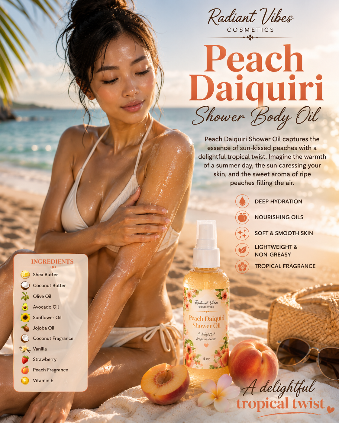 Peach Daiquiri 🍑 Shower Oil