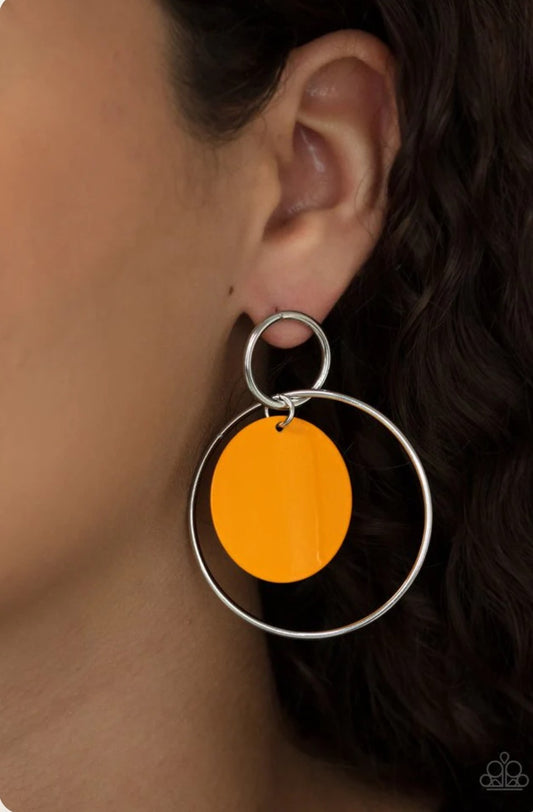 Pop, Look and Listen  Orange Earring