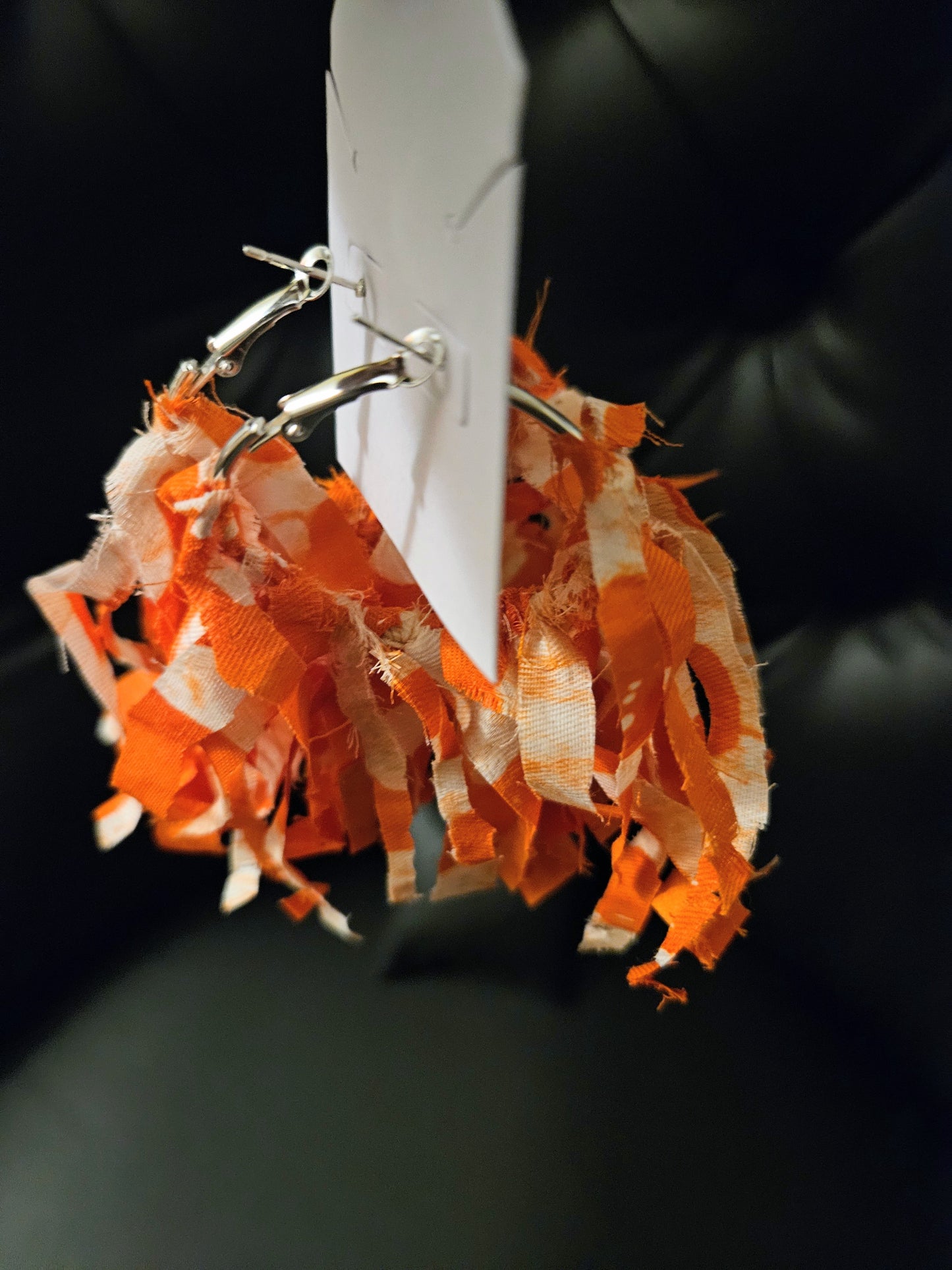 Handmade Design Earring: Orange Cream Confetti