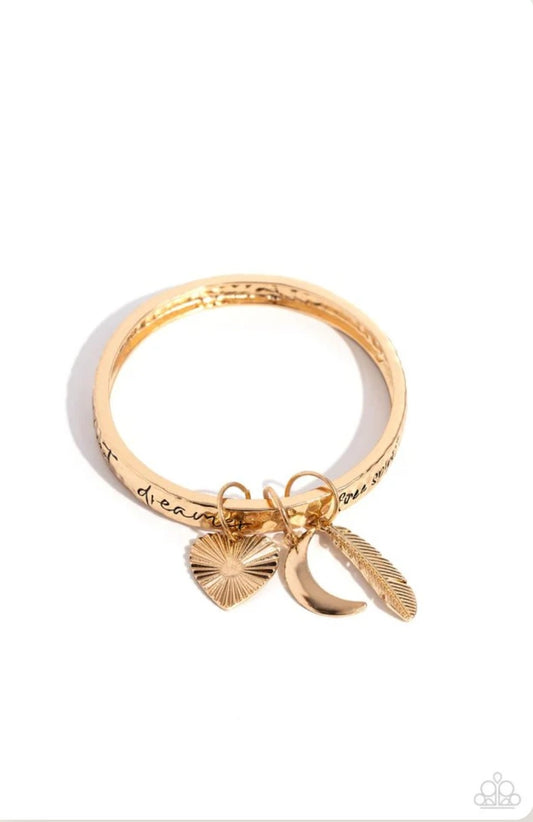 Free-Spirited Fantasy - Gold Bracelet
