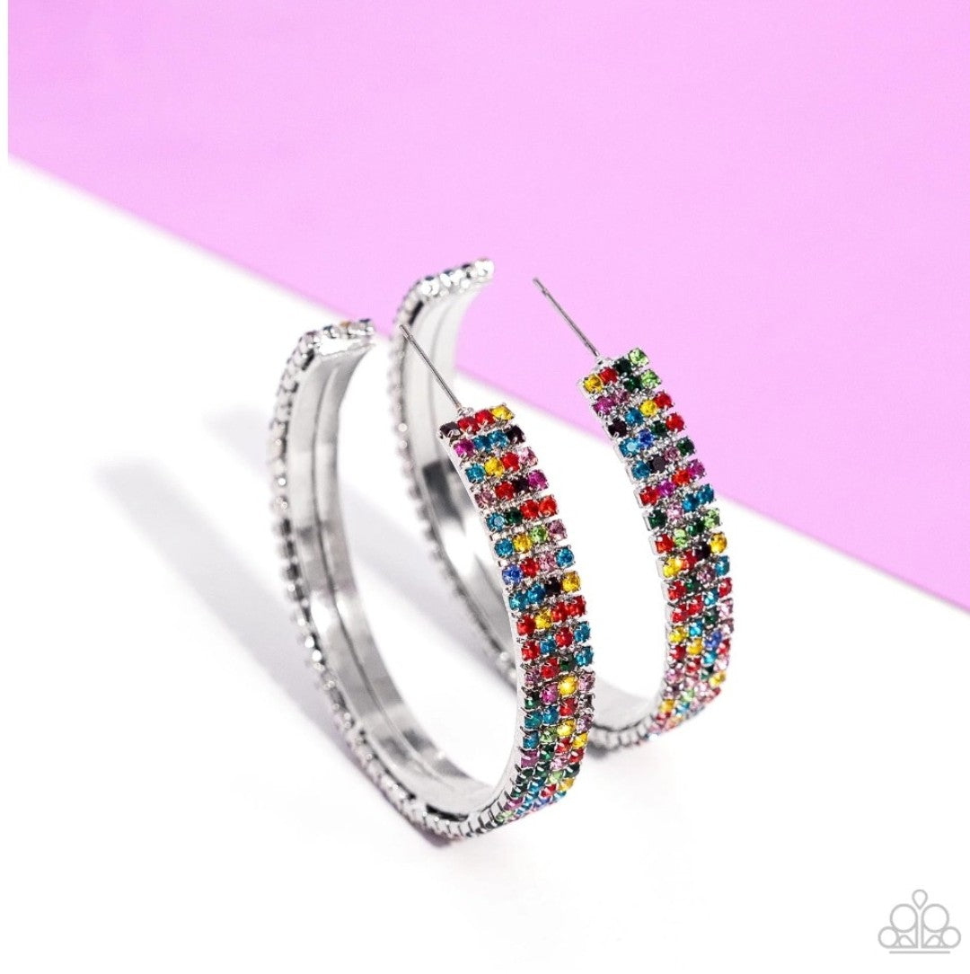 Rock Candy Range - Multi Bracelet and Stacked Symmetry - Multi Earring Set