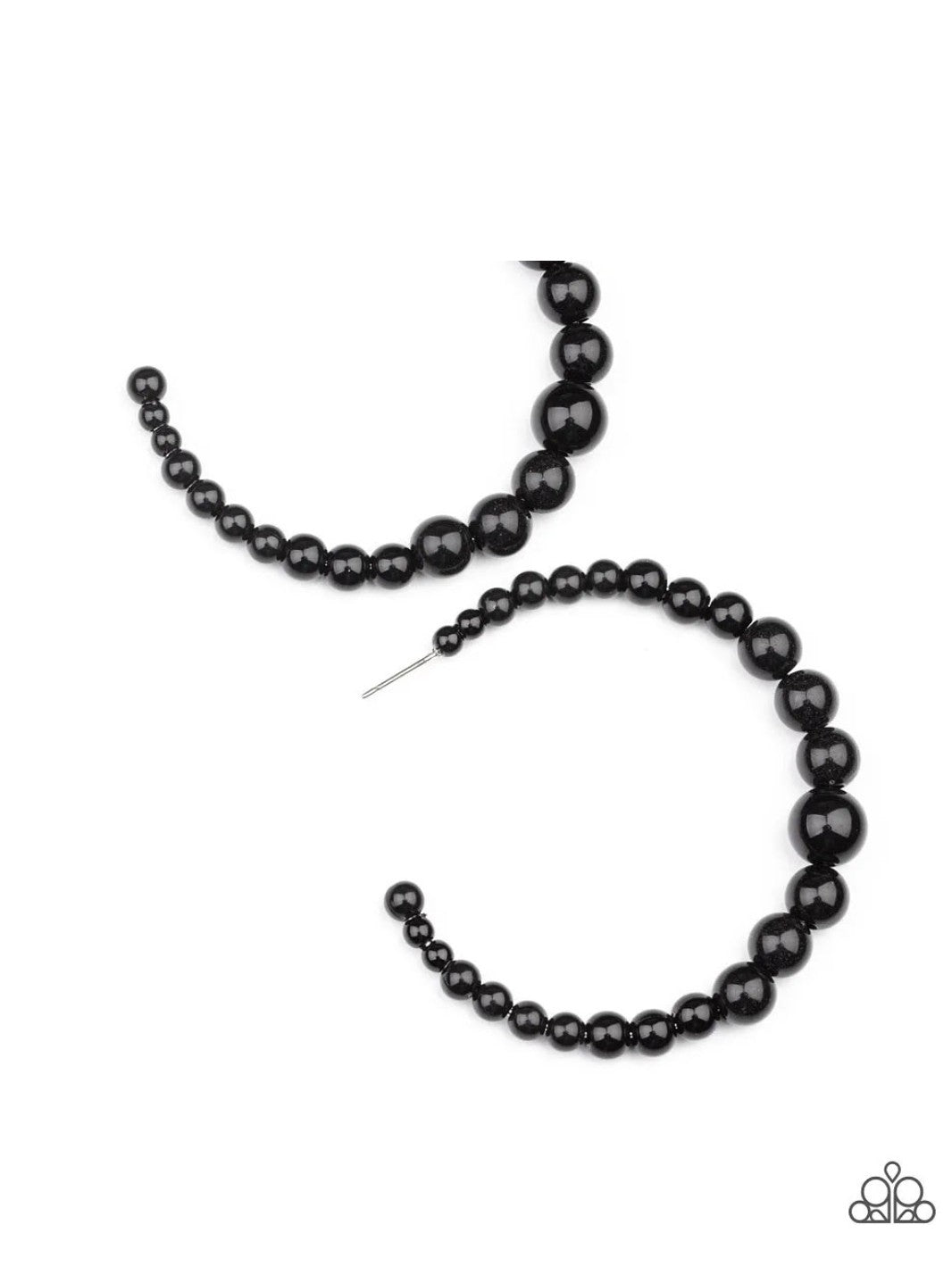 Glamour Graduate Black Earring