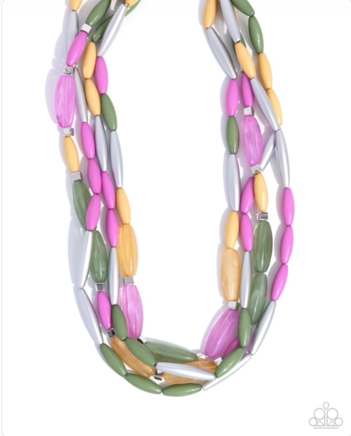 Milky Mambo - Green Necklace