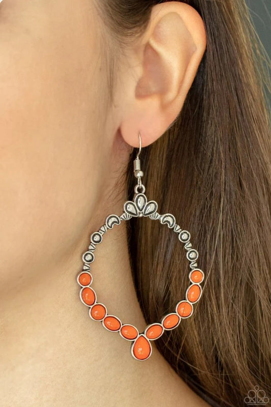 Thai Treasures Orange Earring