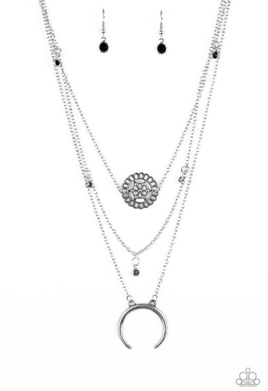 Lunar Lotus Black Necklace