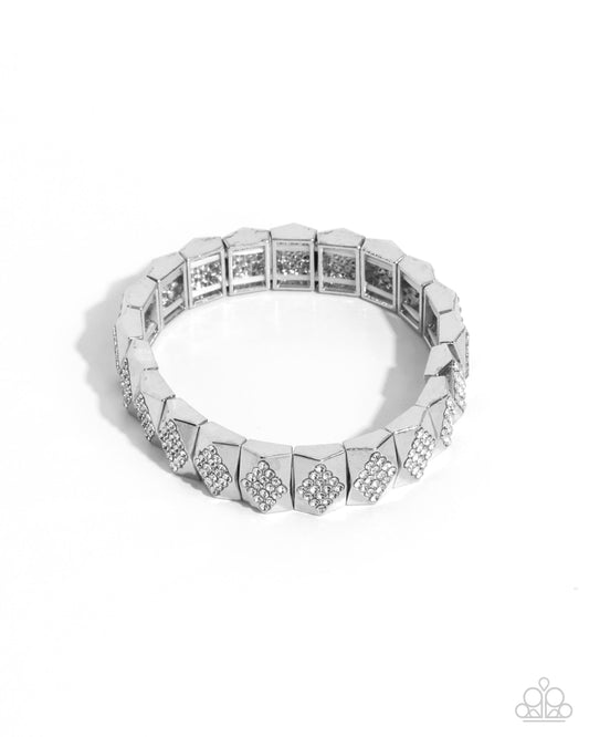 Ornate Outline - White Bracelet